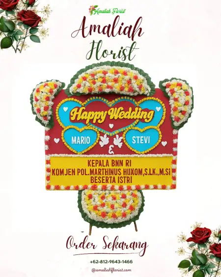 Papan Bunga Pernikahan Galuh